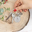 Engraved keyring with dog charms