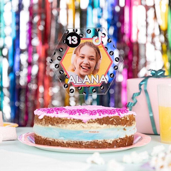 Topper hexagonal personalizado