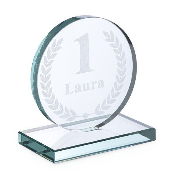 Placas troféu de vidro personalizadas