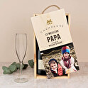 Coffret vin en bois personnalisé double