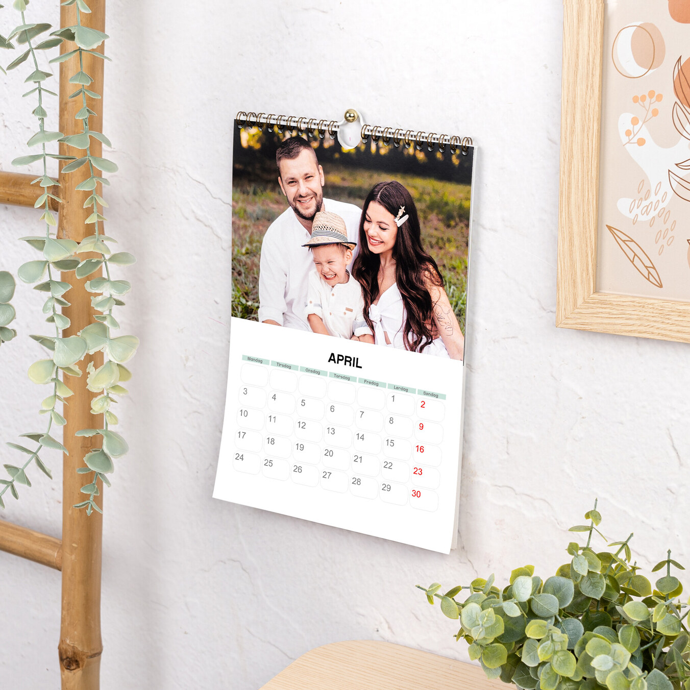 Personlig vægkalender med billede