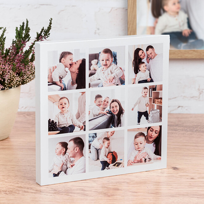 Personalised wooden photo block Personalised wooden photo block