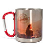 Taza acero personalizada con mosquetón