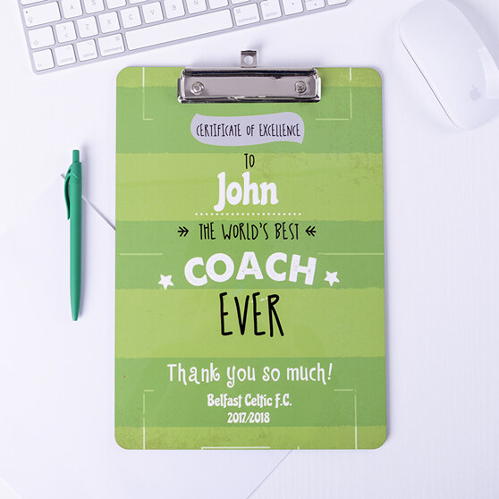 Personalised gifts for football coaches