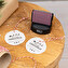 Personalised round textile rubber stamp 4,5ø Personalised round textile rubber stamp 4,5ø