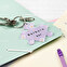 Personalised acrylic keyring with the shape of a puzzle piece