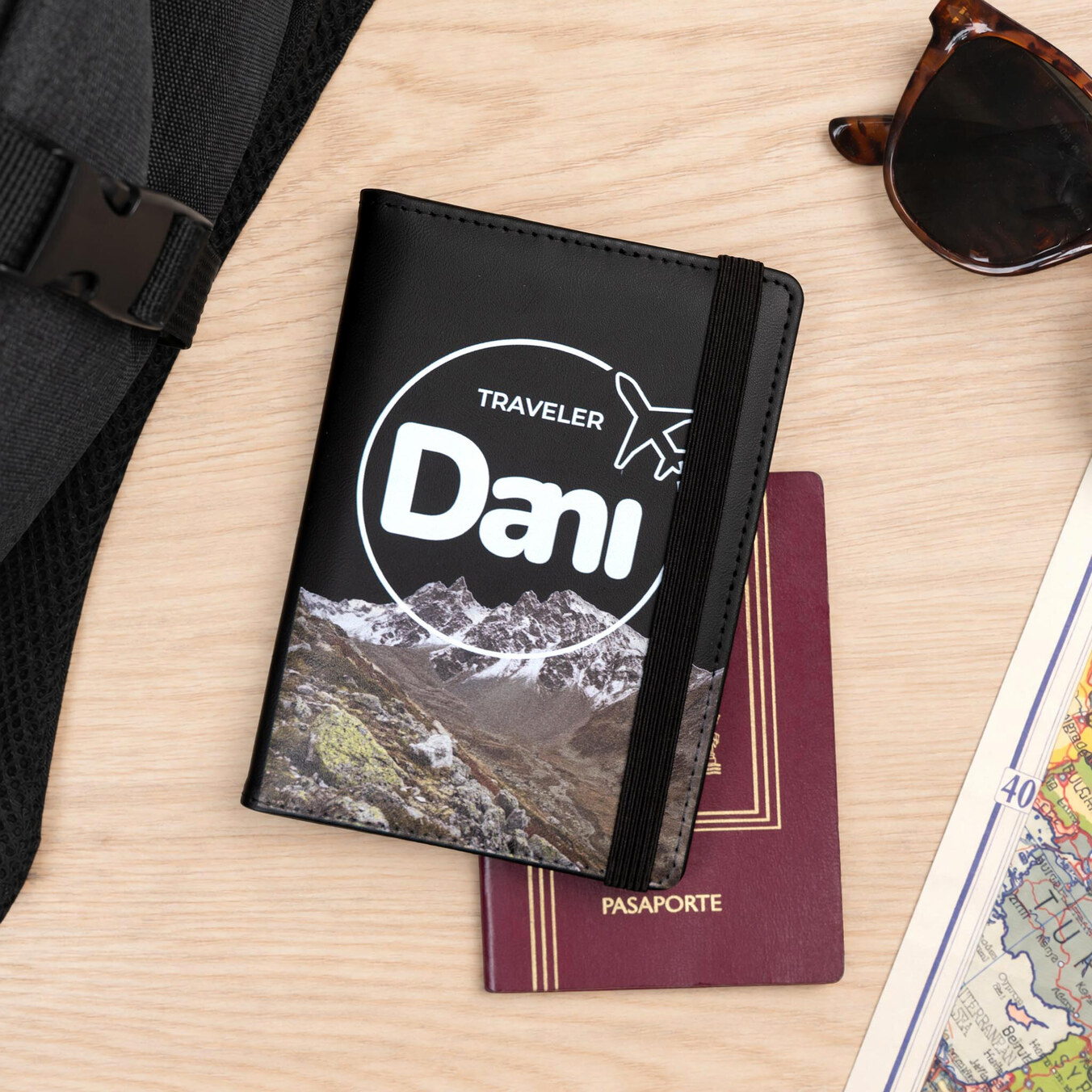 Funda de pasaporte personalizada