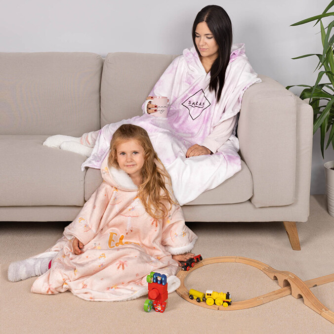 Coperta poncho personalizzata