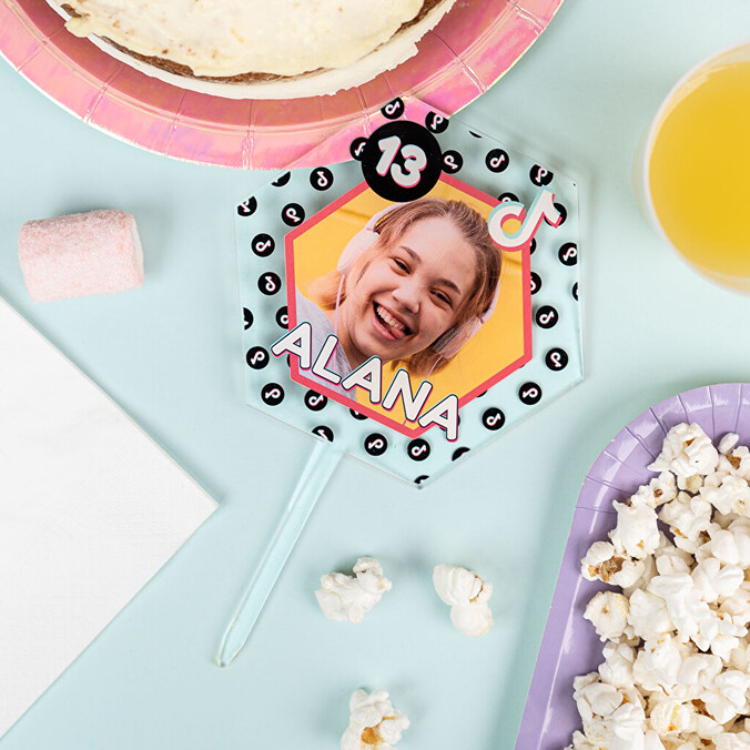 Topper hexagonal personalizado