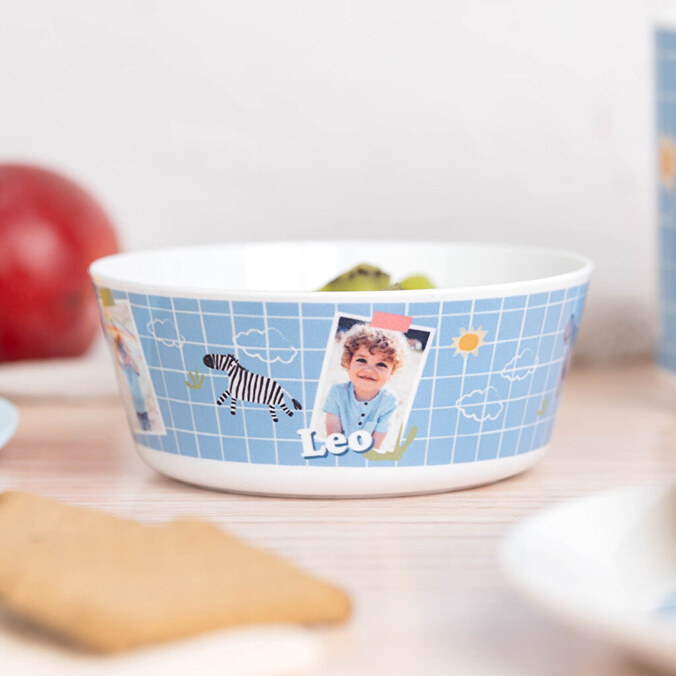 Personlig plastik skål med billede