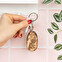 Personalised natural wood keyrings
