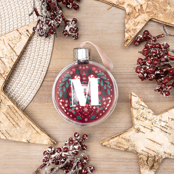 Bolas transparentes con fotos para el árbol de Navidad
