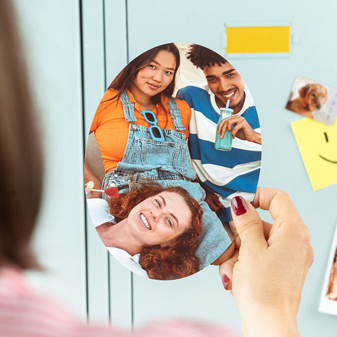 Flexibele ovale magneten 5x3,3 cm bedrukken