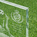 Skleněná trofej obdelníková gravírovaná