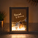 Portafoto luminoso personalizzato in legno