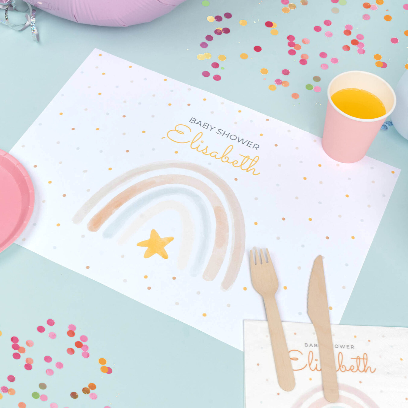 Manteles individuales personalizados de papel