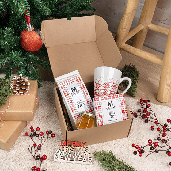 Personalizovaný balíček s vánočními potravinami a výrobky