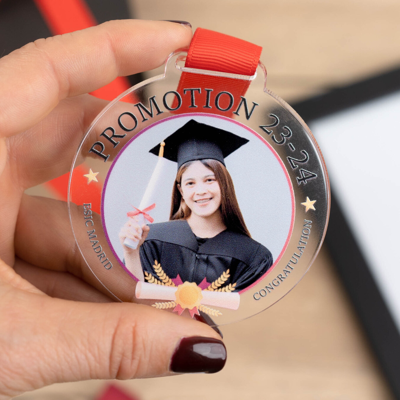 Medaille bedrucken aus Acryl