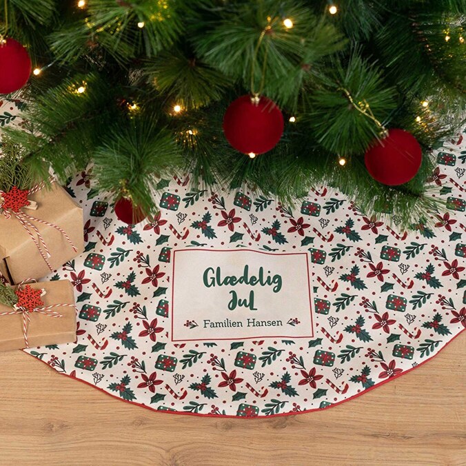 Personligt juletræstæppe