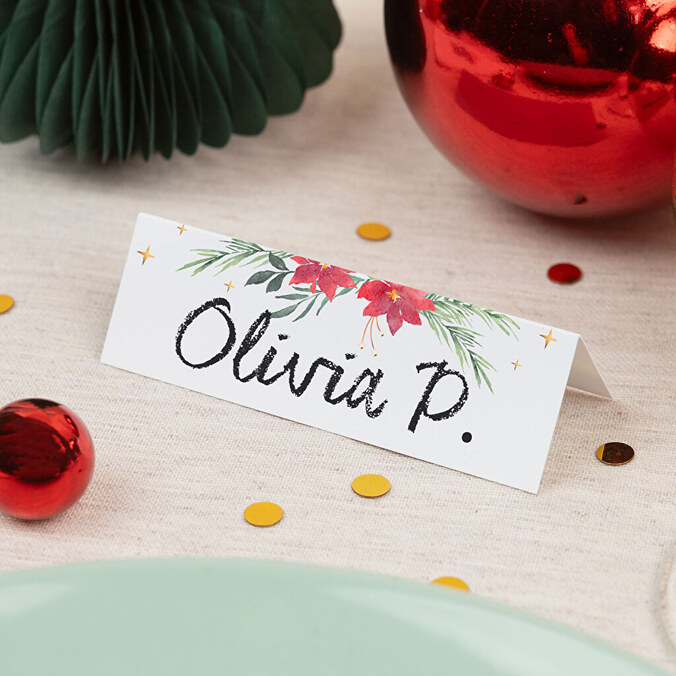 Personalised paper place cards