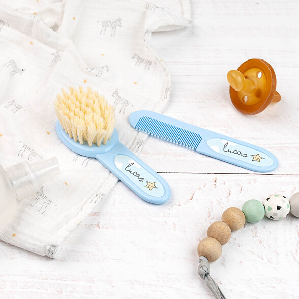 Set brosse et peigne personnalisé pour bébé