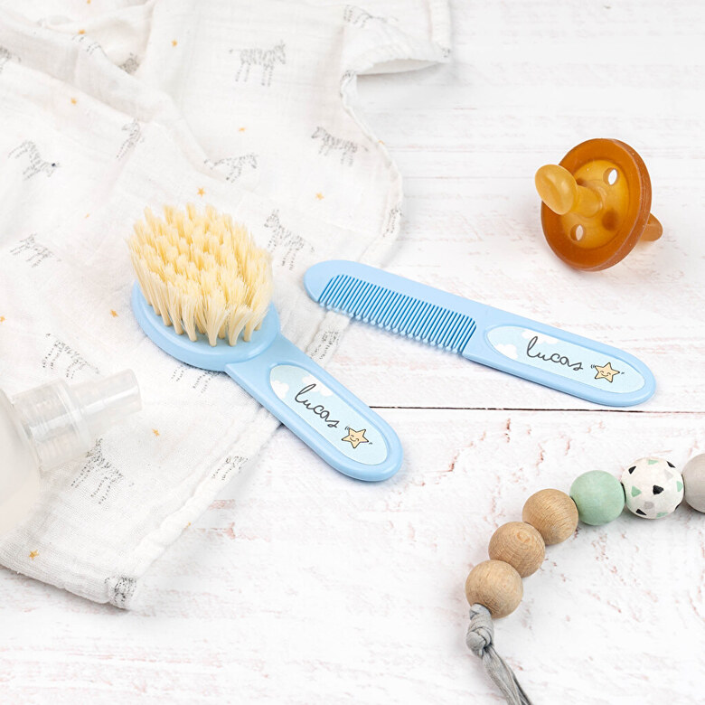 Set Brosse Et Peigne Personnalise Pour Bebe Wanapix