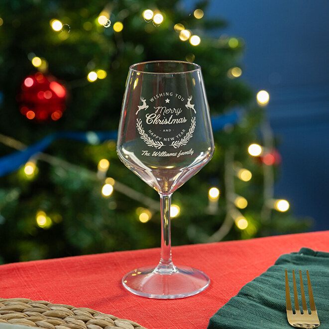 Personalised plastic wine glass Personalised plastic wine glass