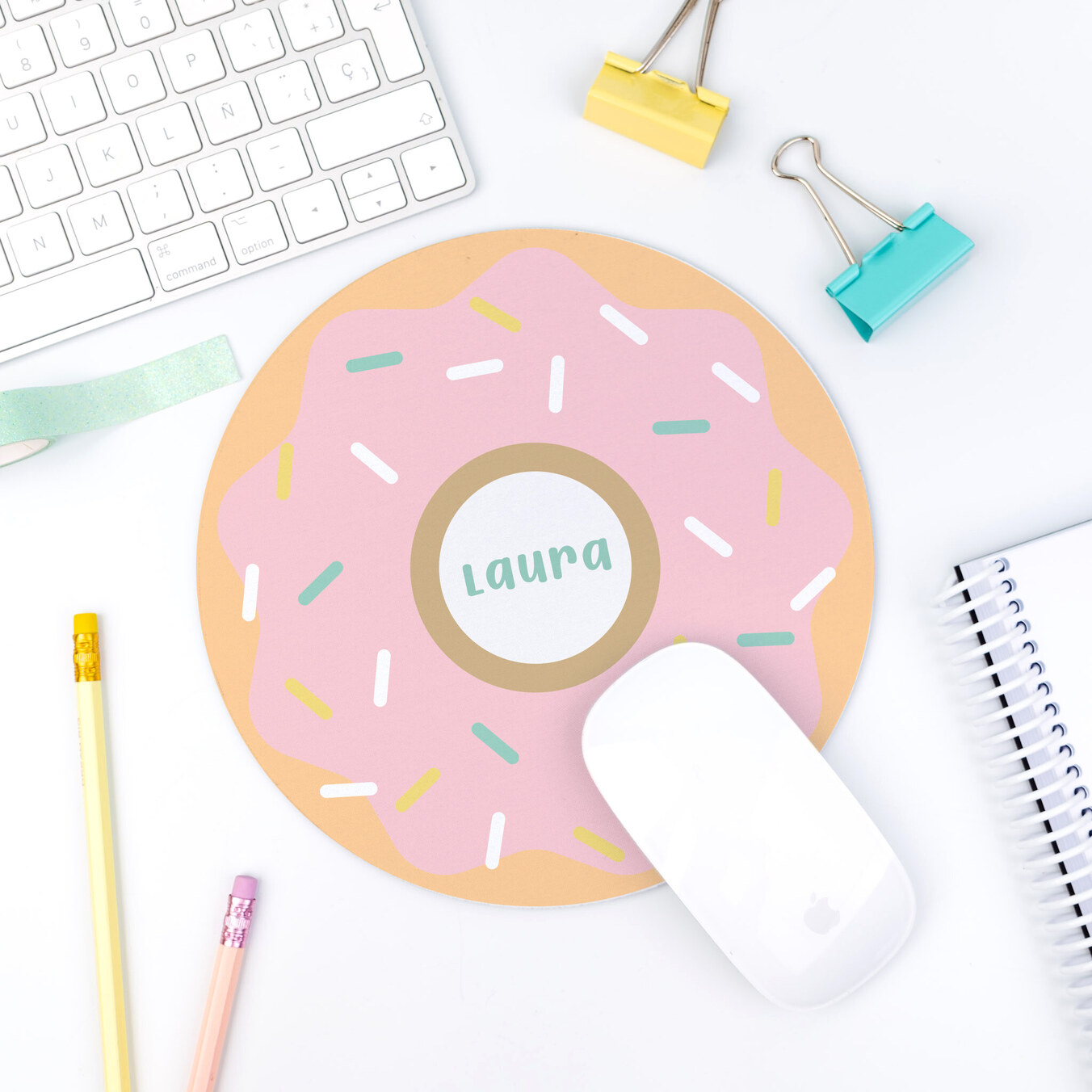 Personalised round mouse mat