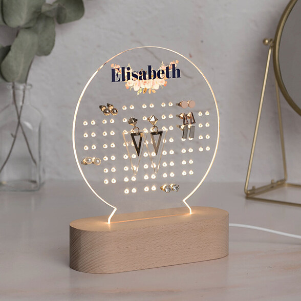 Organizador de joyas personalizado luminoso