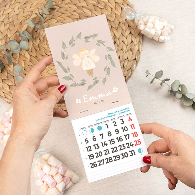 Personalised magnetic fridge calendars