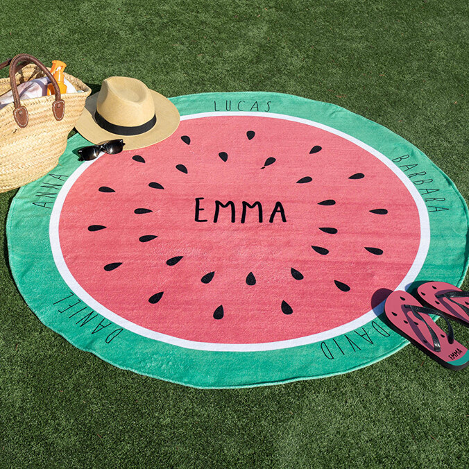 Personalised round towels