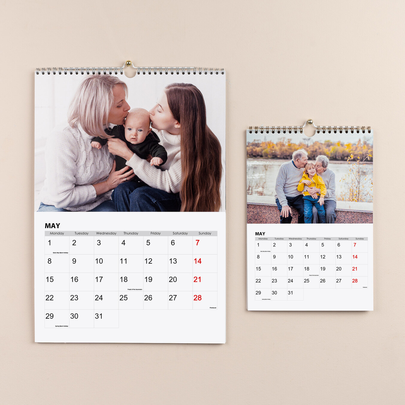 Personalised wall calendars