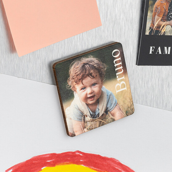 Imanes de madera personalizados con foto Imanes de madera personalizados con foto