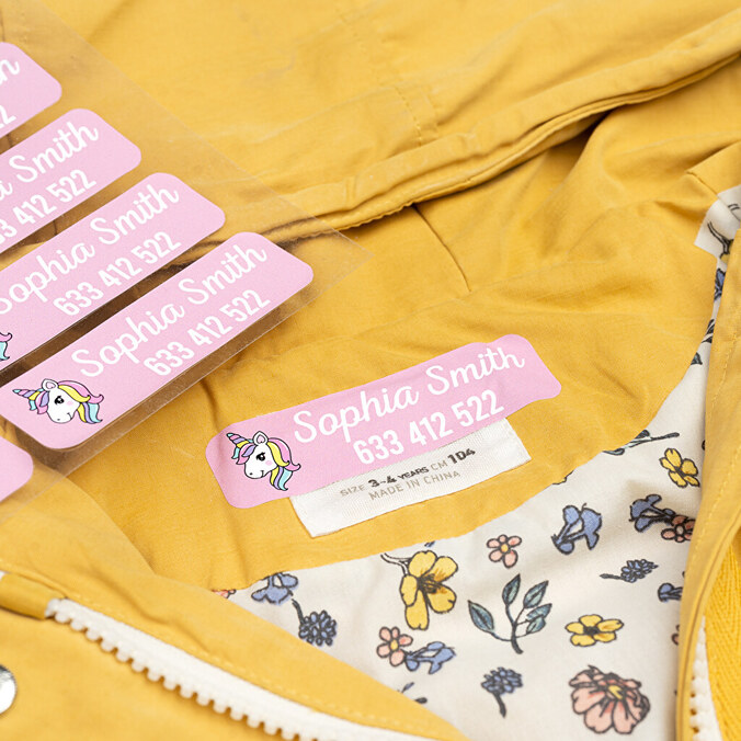 Personalised iron-on name labels