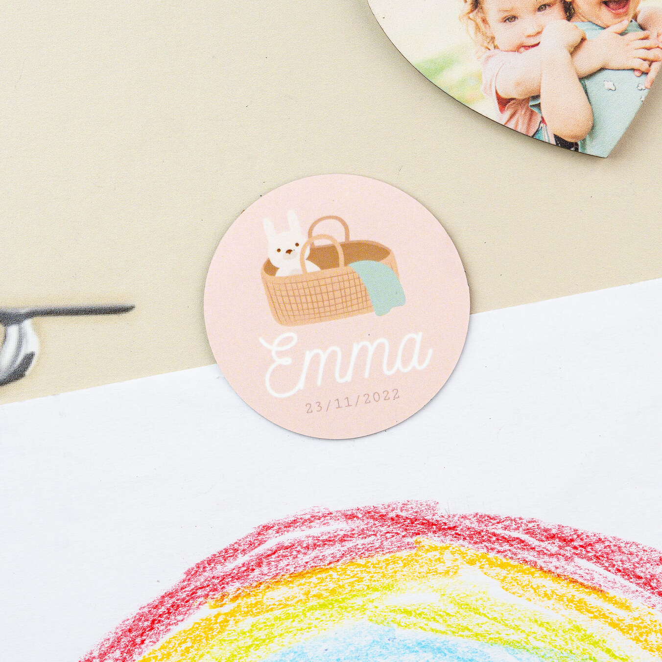 Personalizowany okragly magnes elestyczny 5ø cm