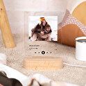 Personalisierte 3D Lampe Holz Rechteckig