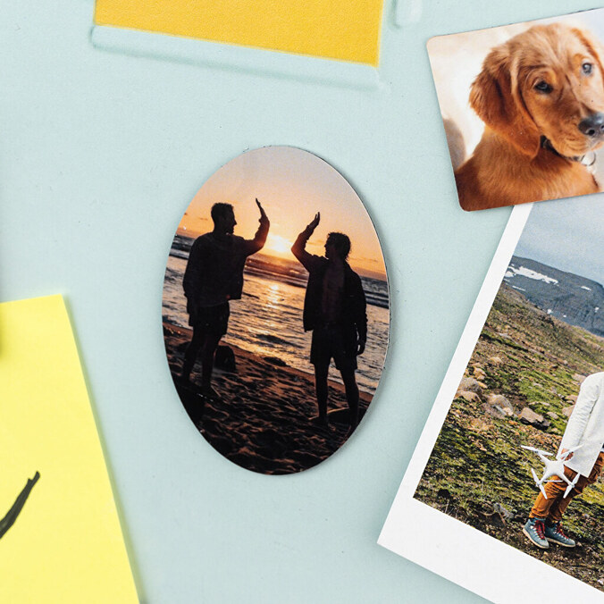 Personalised flexible oval magnet 5x3,3 cm