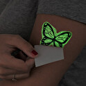 Fosforescerende vierkante nep tattoo 2,5x2,5 cm. maken
