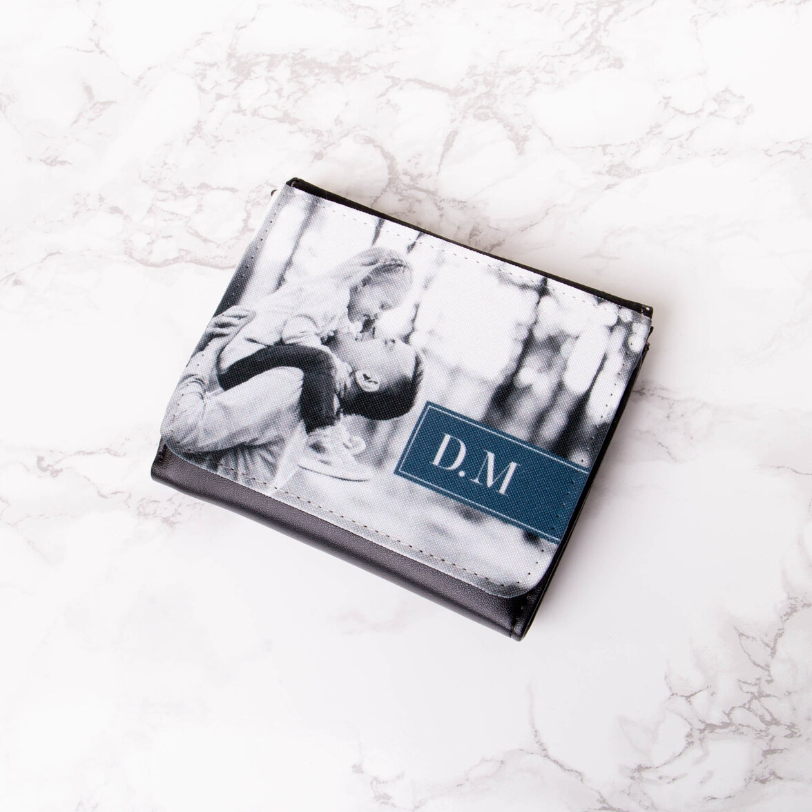 Portafoglio Personalizzato Portafoglio Da Uomo In Pelle Personalizzato Portafoglio Bifold - Foto 4