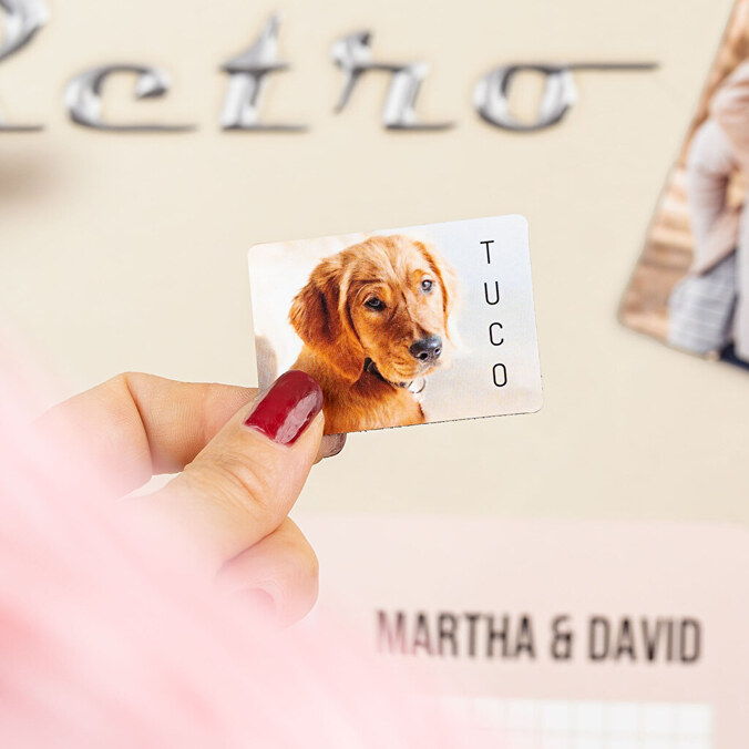 Personalised flexible rectangular magnet 5x3,3 cm