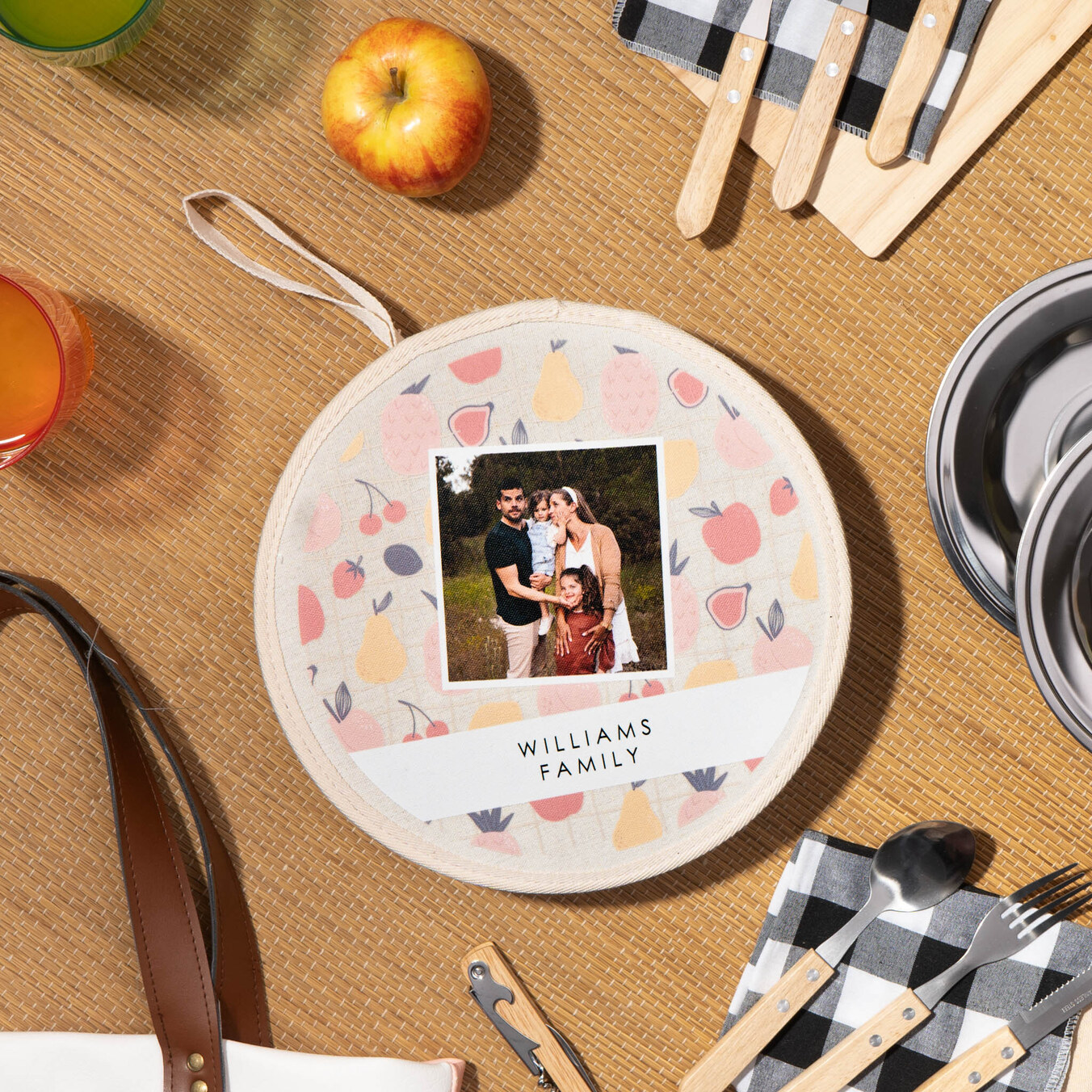 Bedrukte picknick set