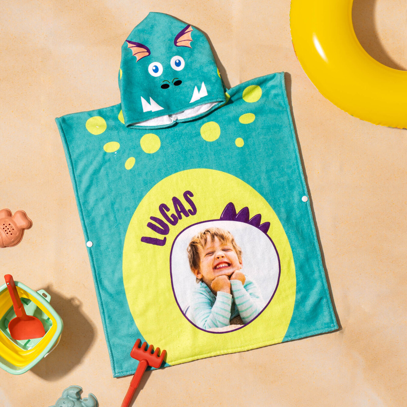 Personalised towel poncho