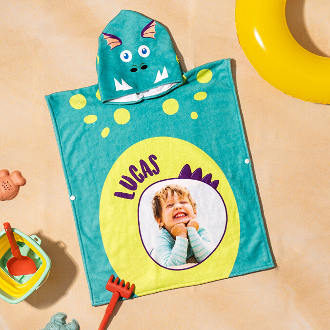 Personalised towel poncho