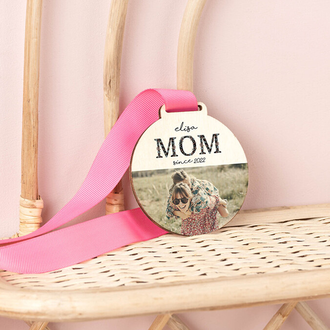 Personalised wooden medal