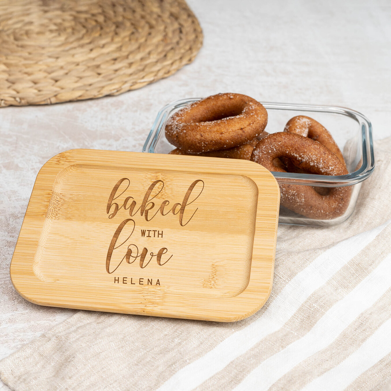Marmita de vidro personalizada