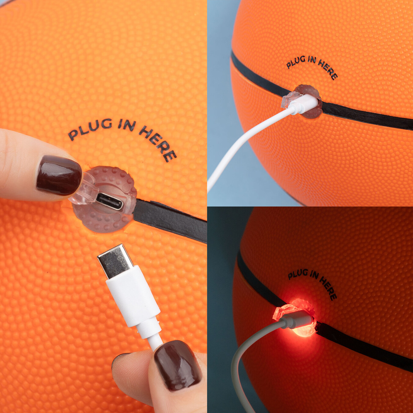 Bola de basquete luminosa personalizada