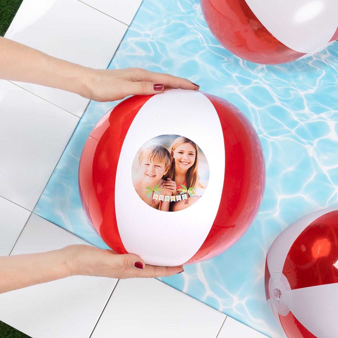 Personalised inflatable beach ball
