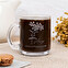 Engraved glass mug