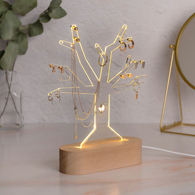 Organizador de joyas luminoso personalizado Árbol de la Vida
