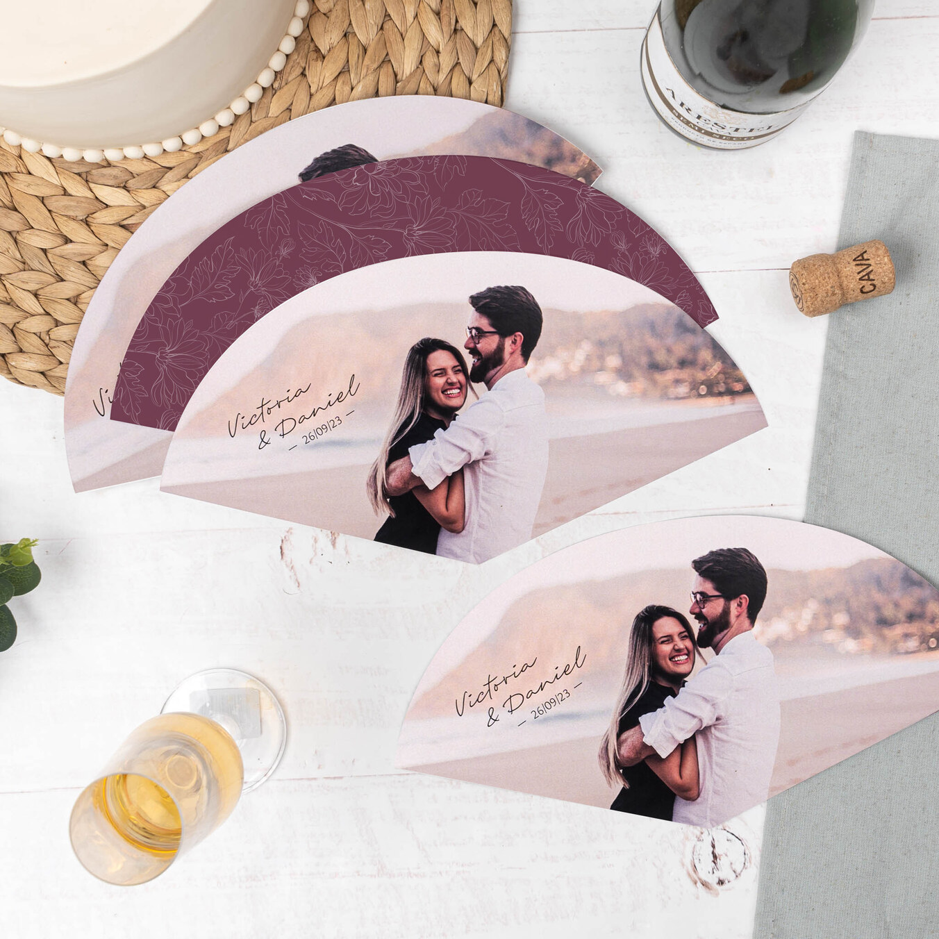 Personalised advertising cardboard hand fan